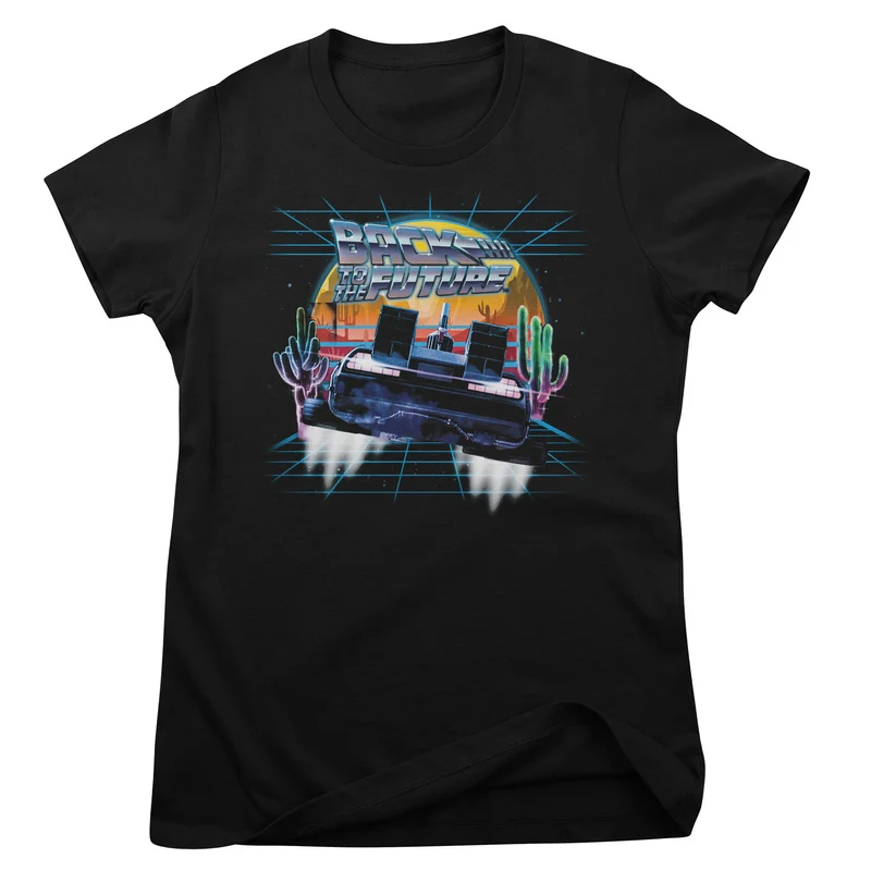 Back To The Future Retro Neon Desert Girly Tee
