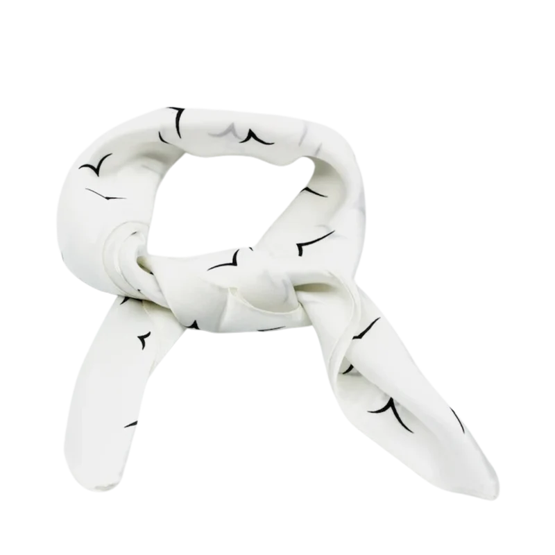 Prague silk Scarf - White