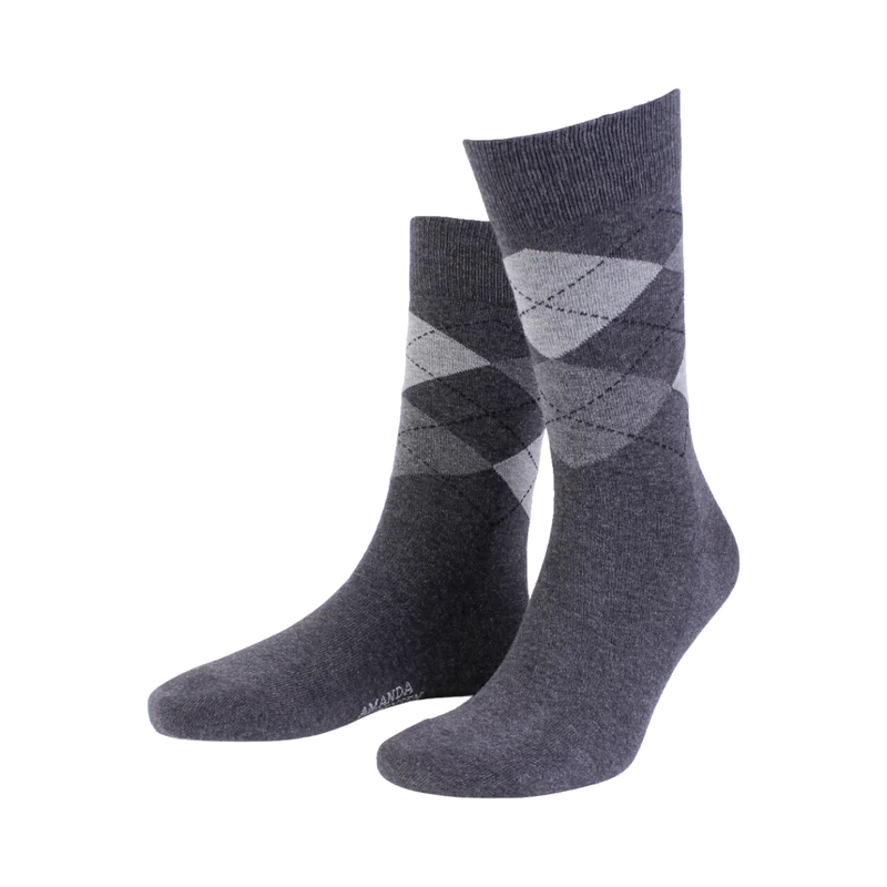 True Ankle Argyle - Grey
