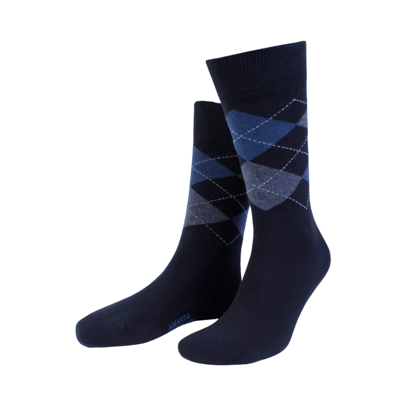 True Ankle Argyle - Navy