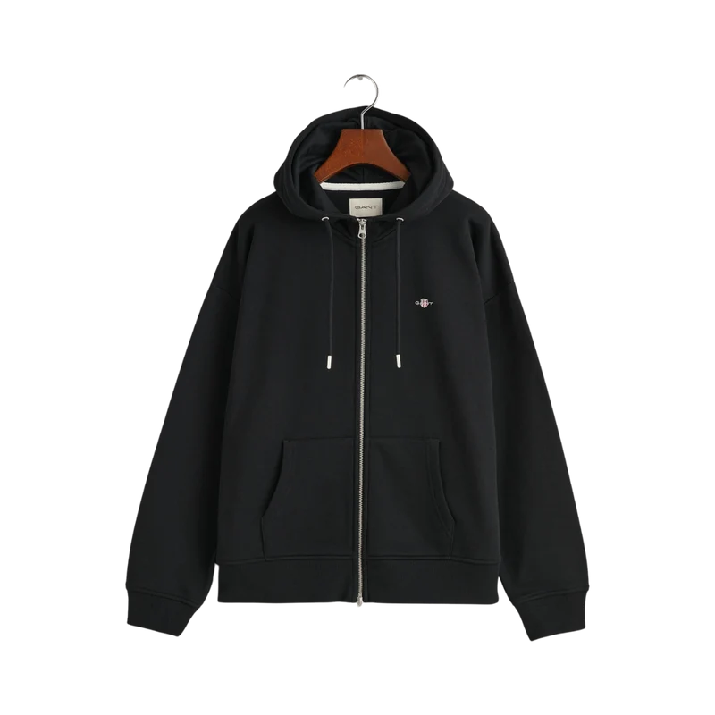 Shield Zip Hoodie - Black