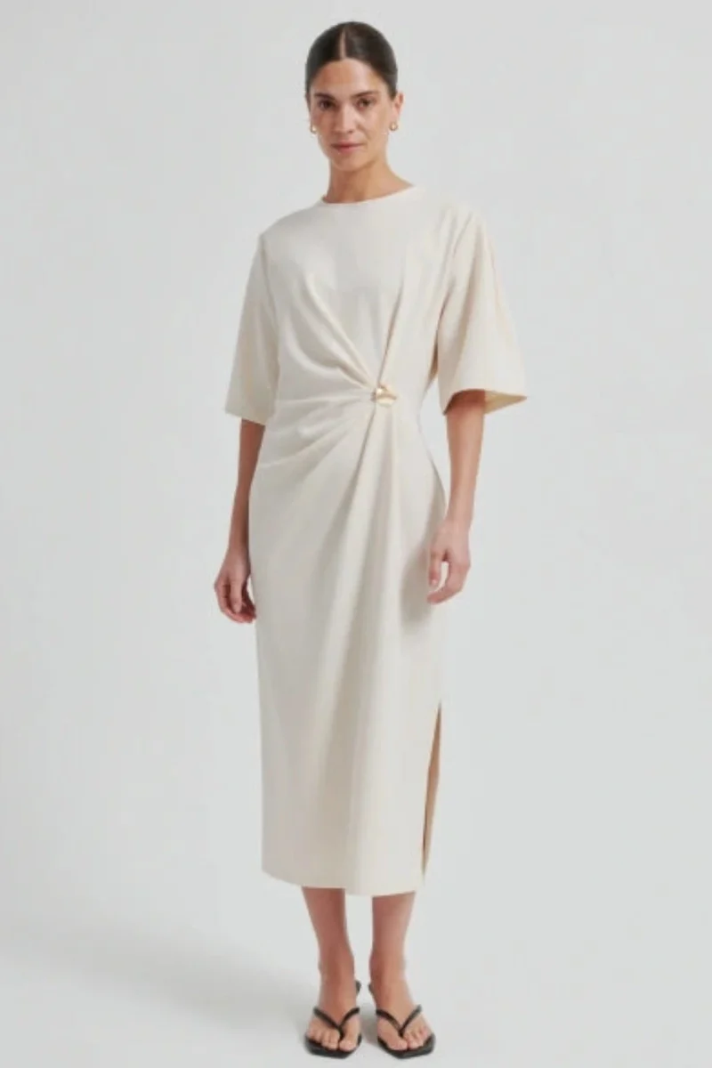 Second Female - Liana Dress 60498 - 0512 Soft Beige