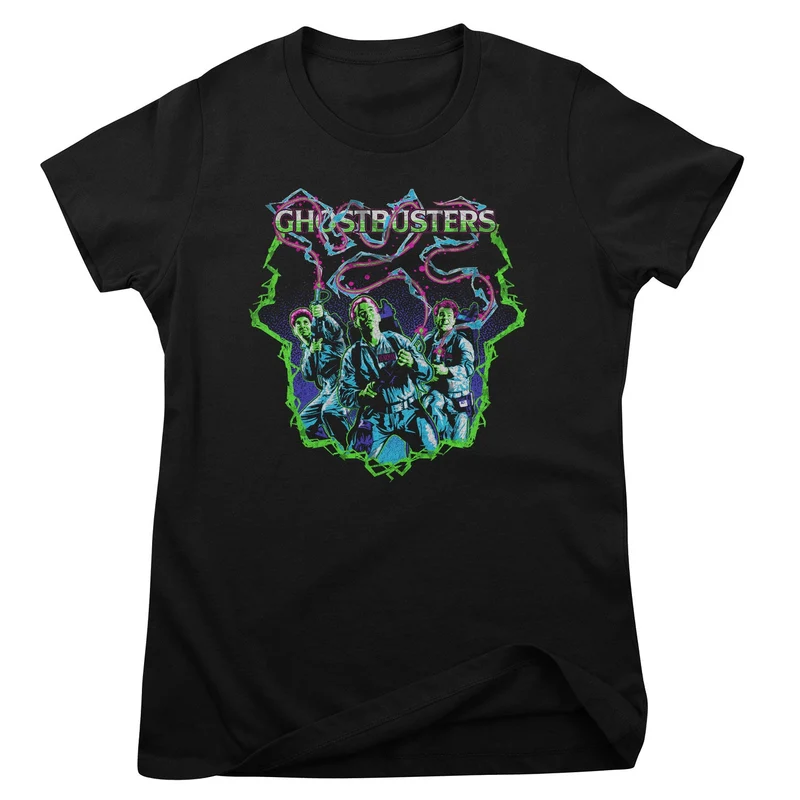 Ghostbusters Neon Lightning Squad Girly Tee