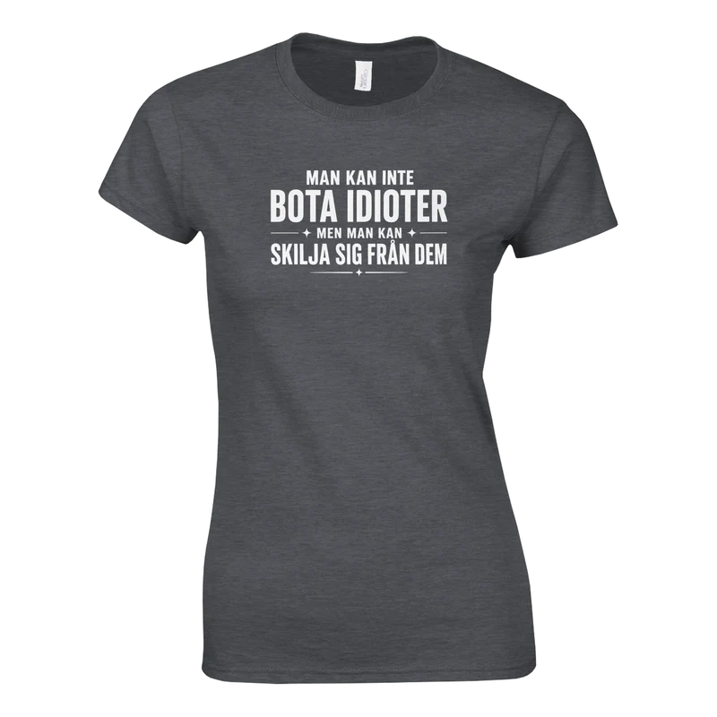 T-shirt - Man kan inte bota idioter men man kan skilja sig