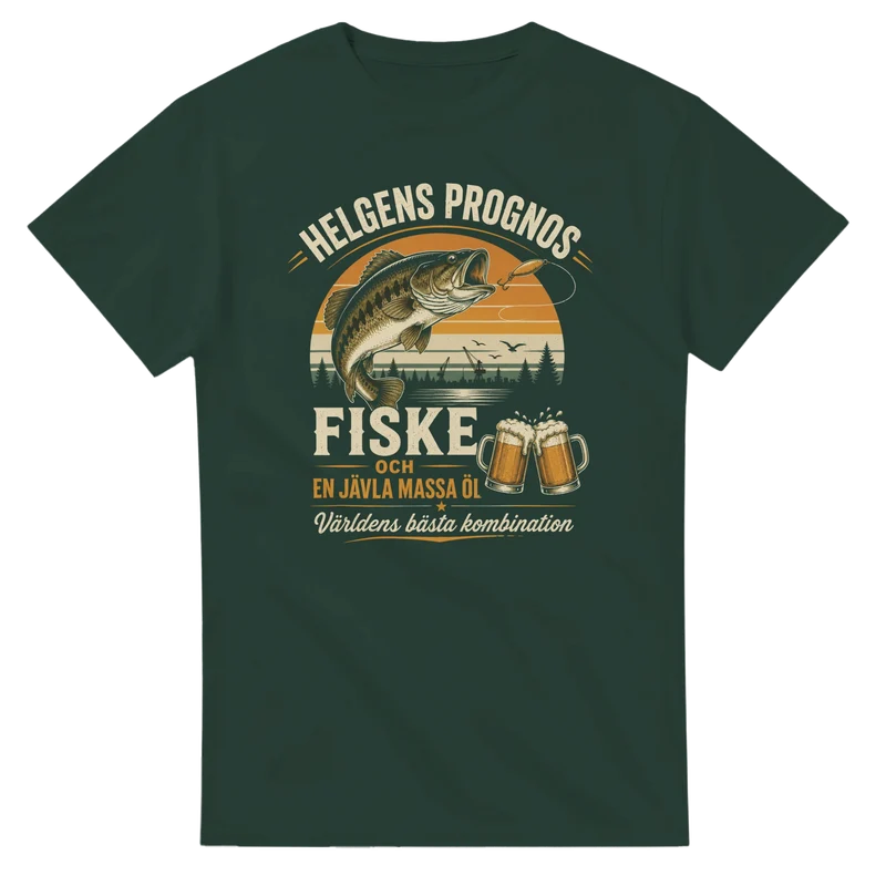 T-shirt - Fiske och en jävla massa öl