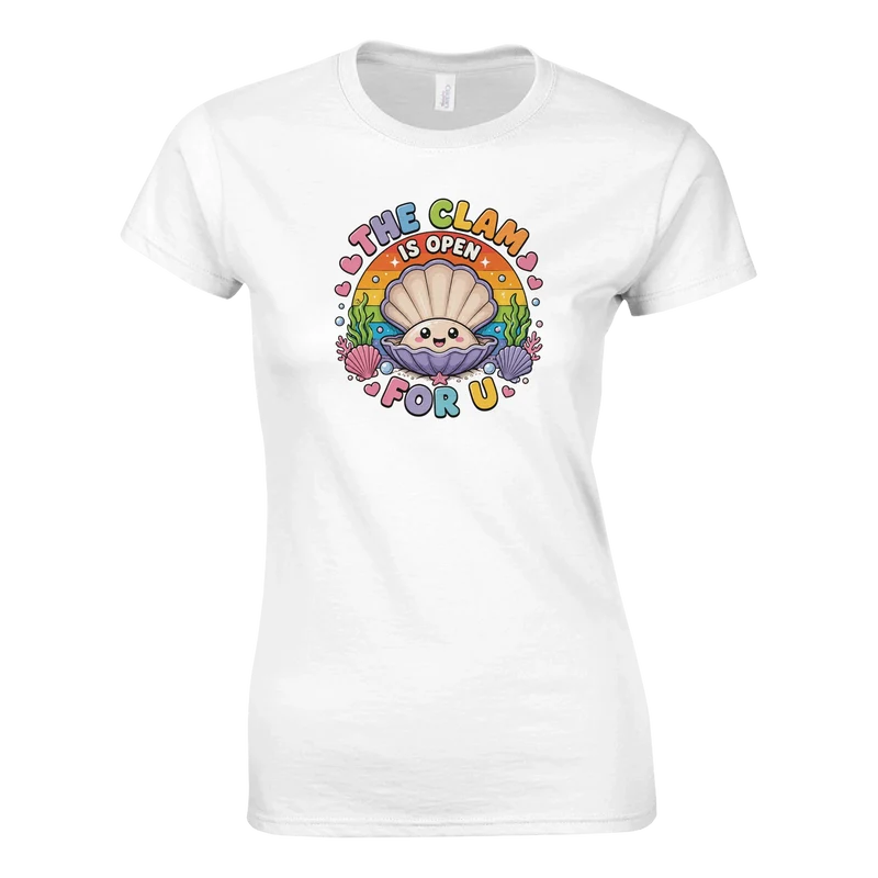 T-shirt Dam - The Clam is Open For U