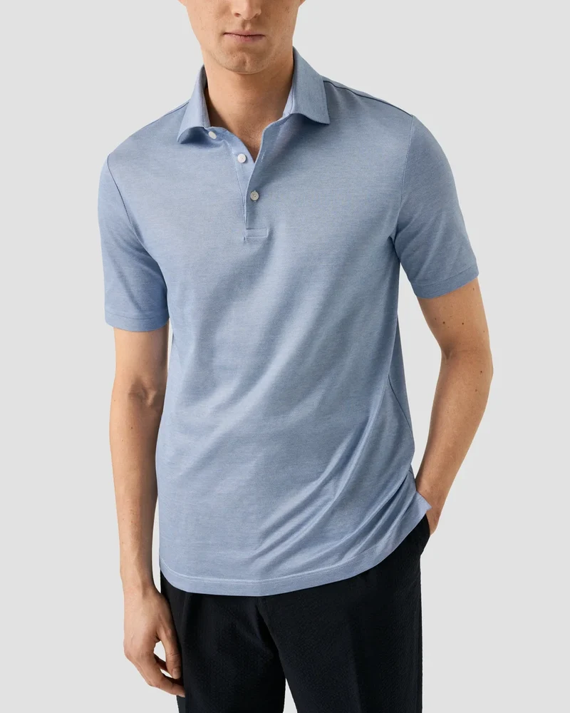 ETON Filo di Scozia Polo Shirt - Blue