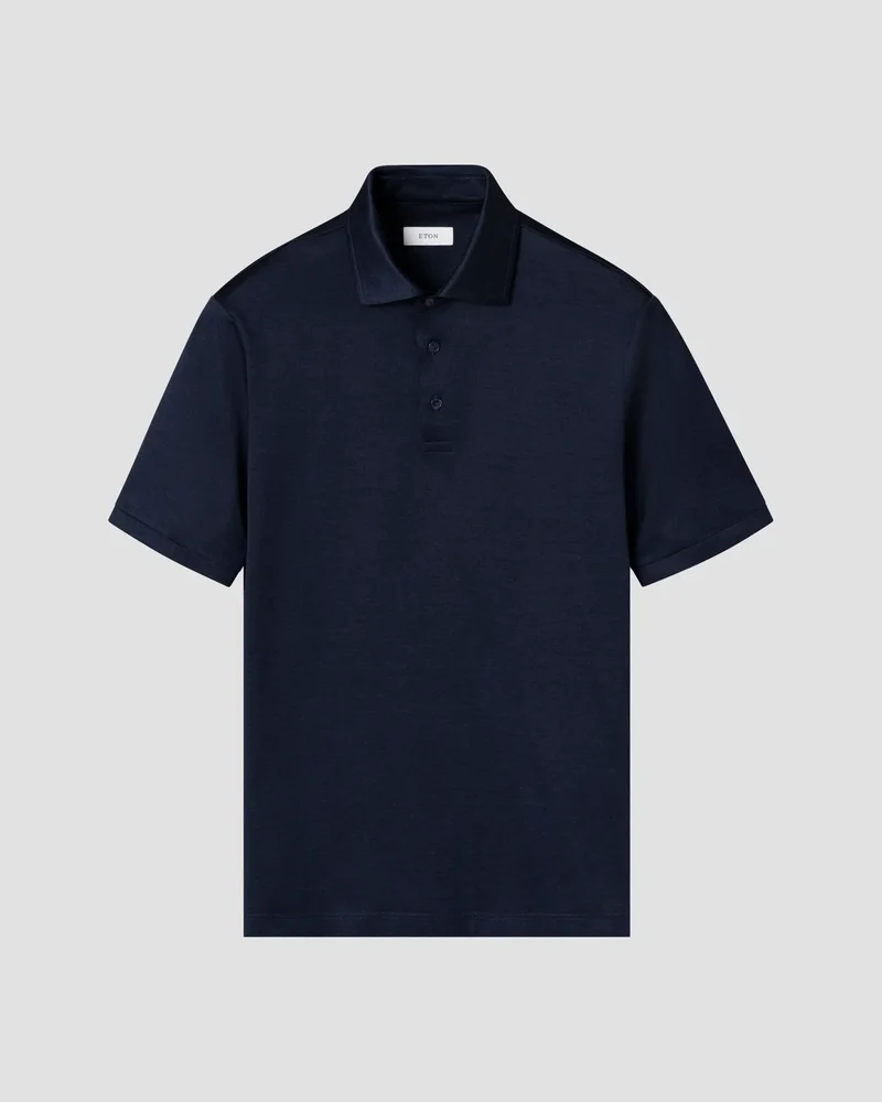 ETON Filo di Scozia Polo Shirt - Navy