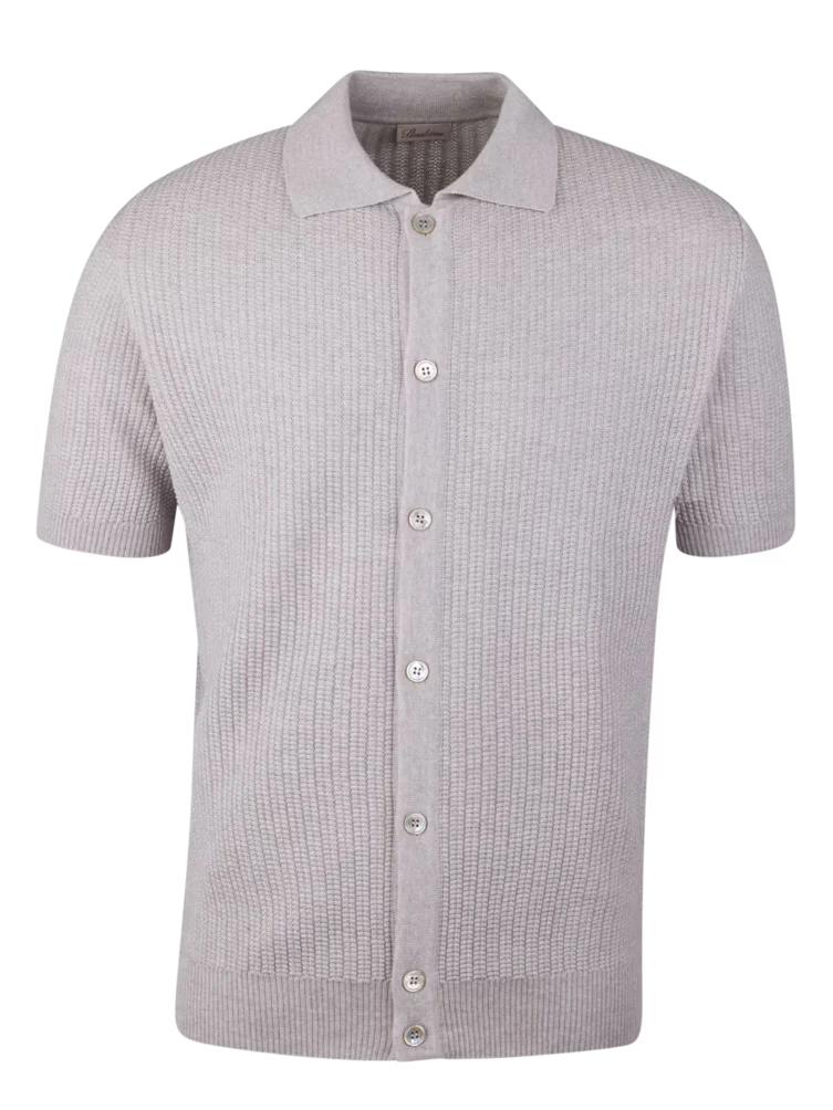 STENSTRÖMS Merino Buttoned Collared Shirt - Champagne