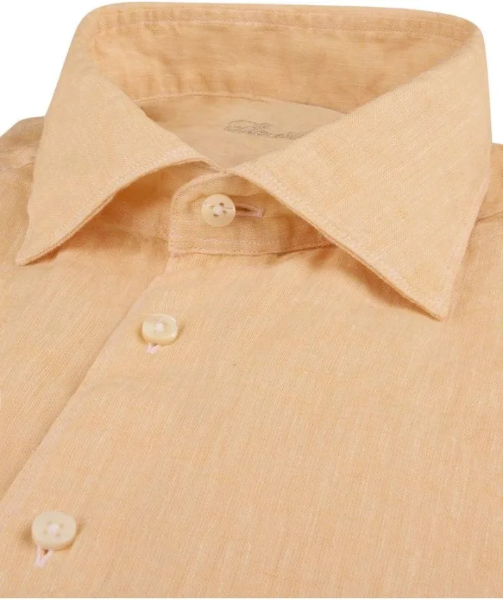 STENSTRÖMS Linen Shirt Slimline - Light Orange