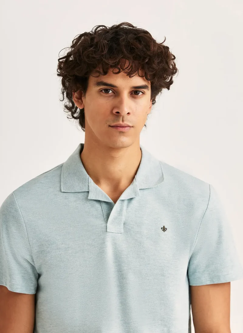 MORRIS Dylan Piqué Shirt - Green