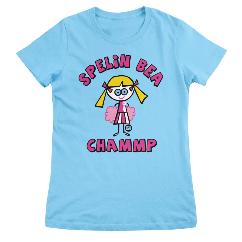 Dum Blond - Spelin Bea Chammp - ToddArt Girly Tee