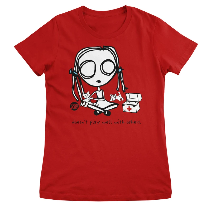 Doesn't Play Well With Others - ToddArt Girly Tee