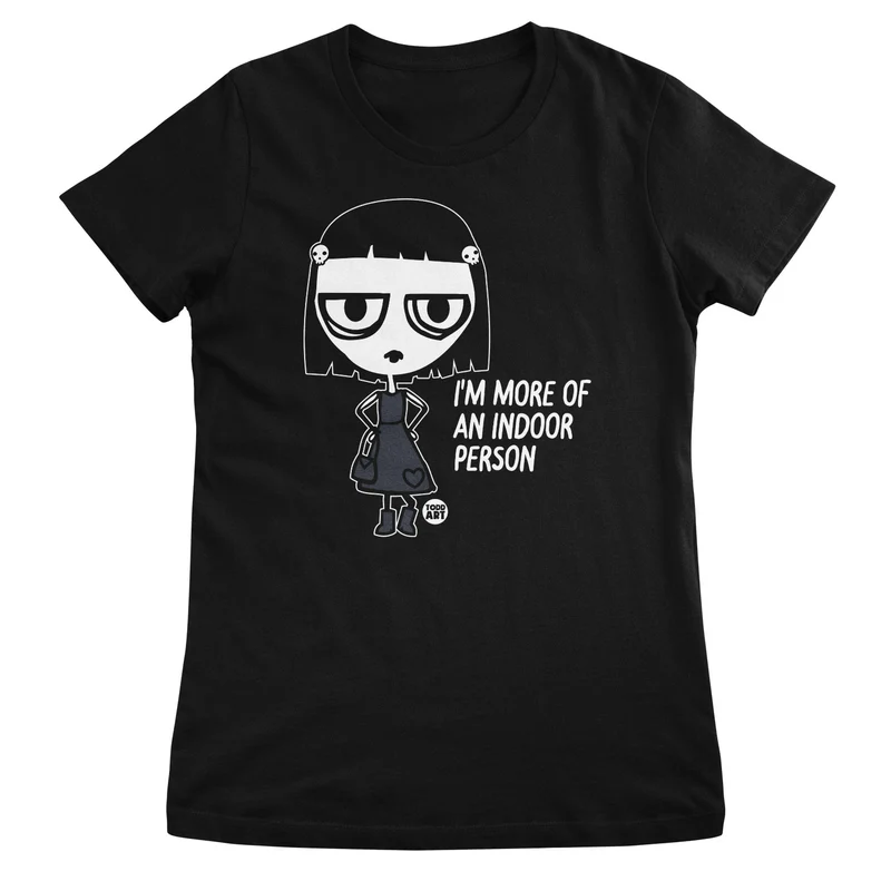 I'm More Of A Indoor Person - ToddArt Girly Tee