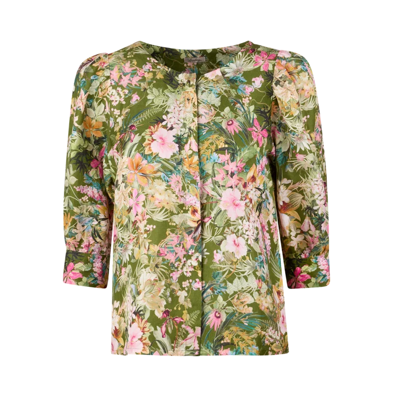 Lykke Blouse - Green pattern