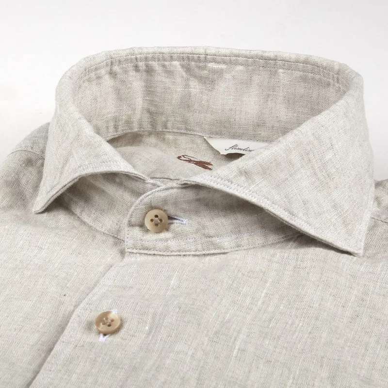 STENSTRÖMS Linen Shirt Slimline - Beige