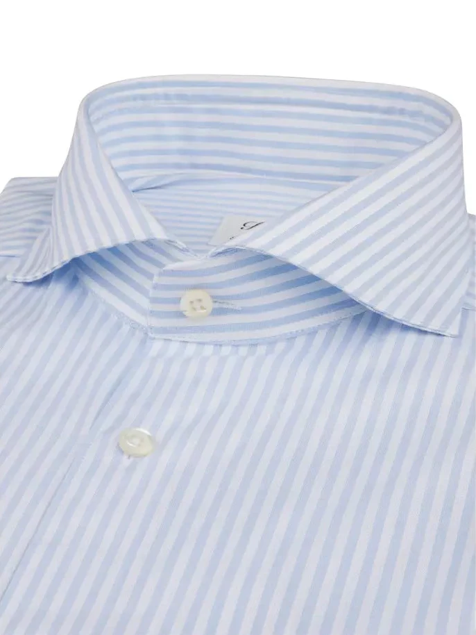 STENSTRÖMS Twill Striped Shirt Slimline - Blue