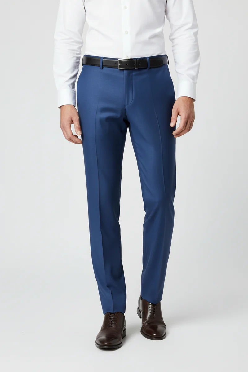 CAVALIERE Patrick Classic Suit Trousers - Blue