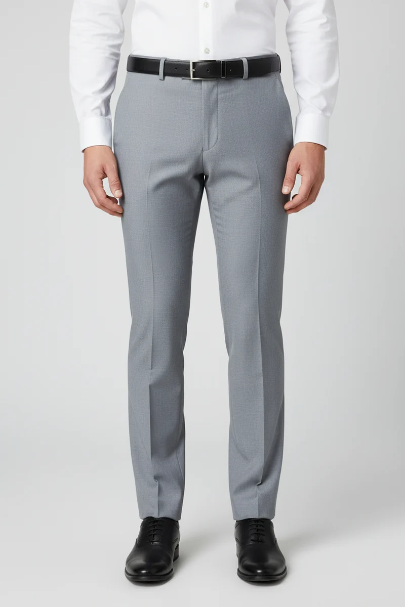 CAVALIERE Paul Slim Suit Trousers - Light Grey