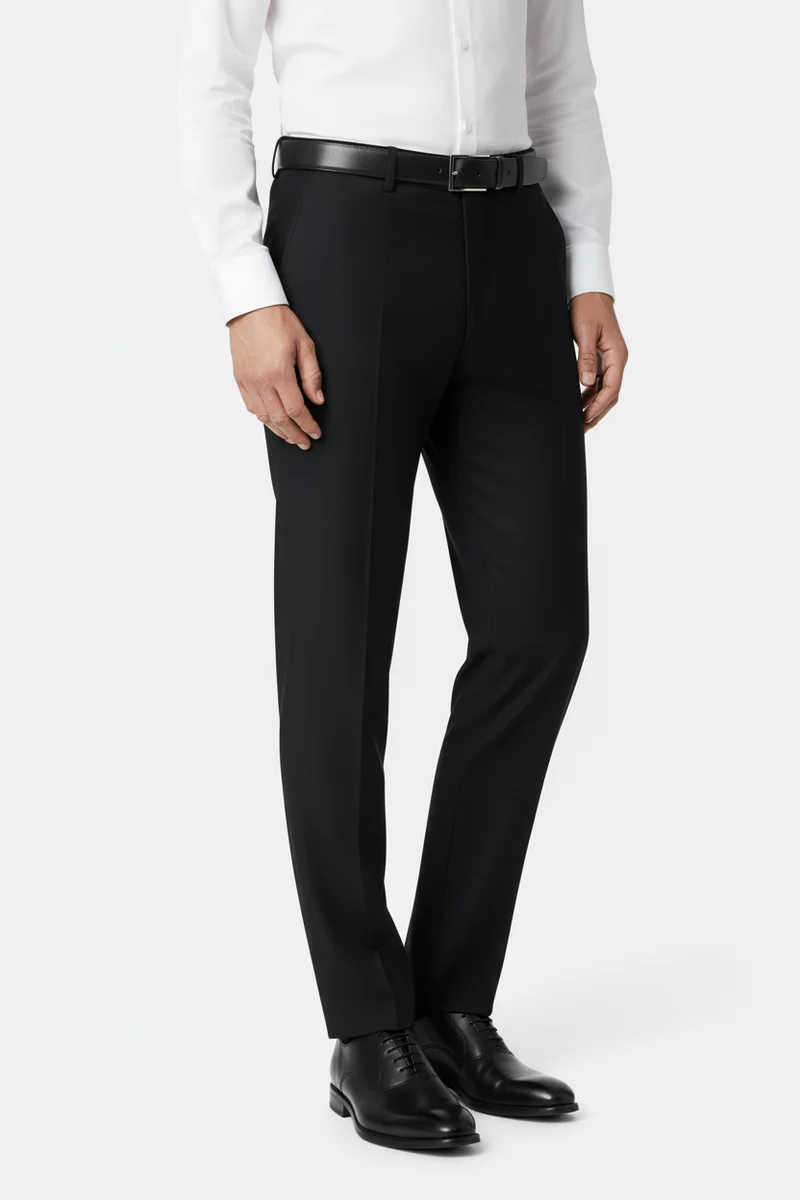 CAVALIERE Paul Slim Suit Trousers - Black