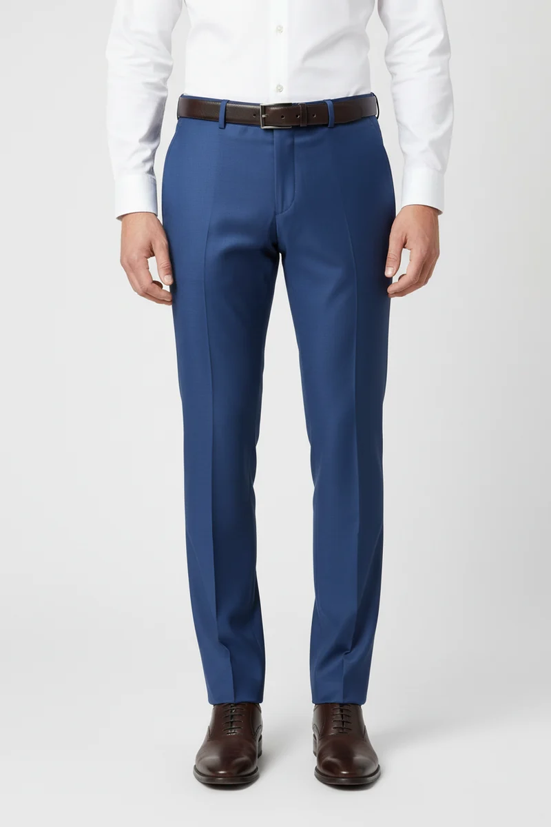 CAVALIERE Paul Slim Suit Trousers - Blue