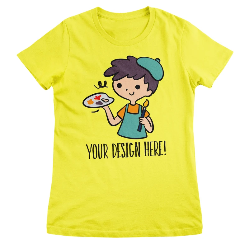 Design Your Own Girly Tee - Yellow