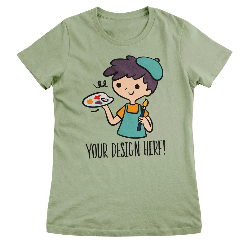 Design Your Own Girly Tee - Pistachio