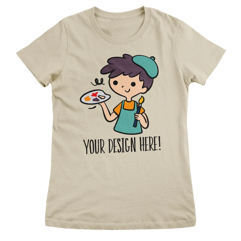 Design Your Own Girly Tee - Khaki