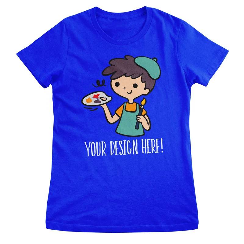 Design Your Own Girly Tee - Blue