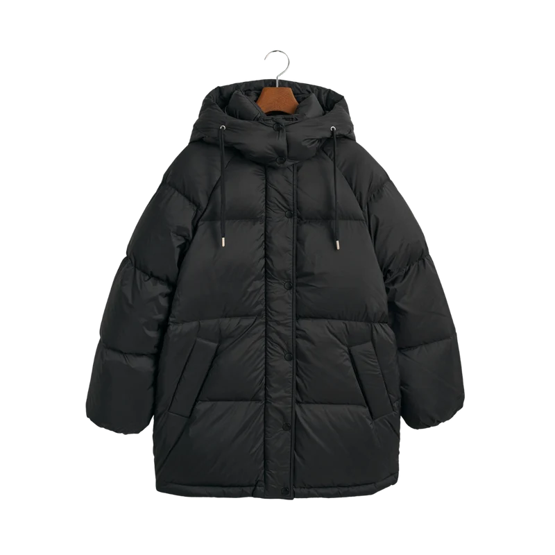 Mid Length Down Jacket - Black
