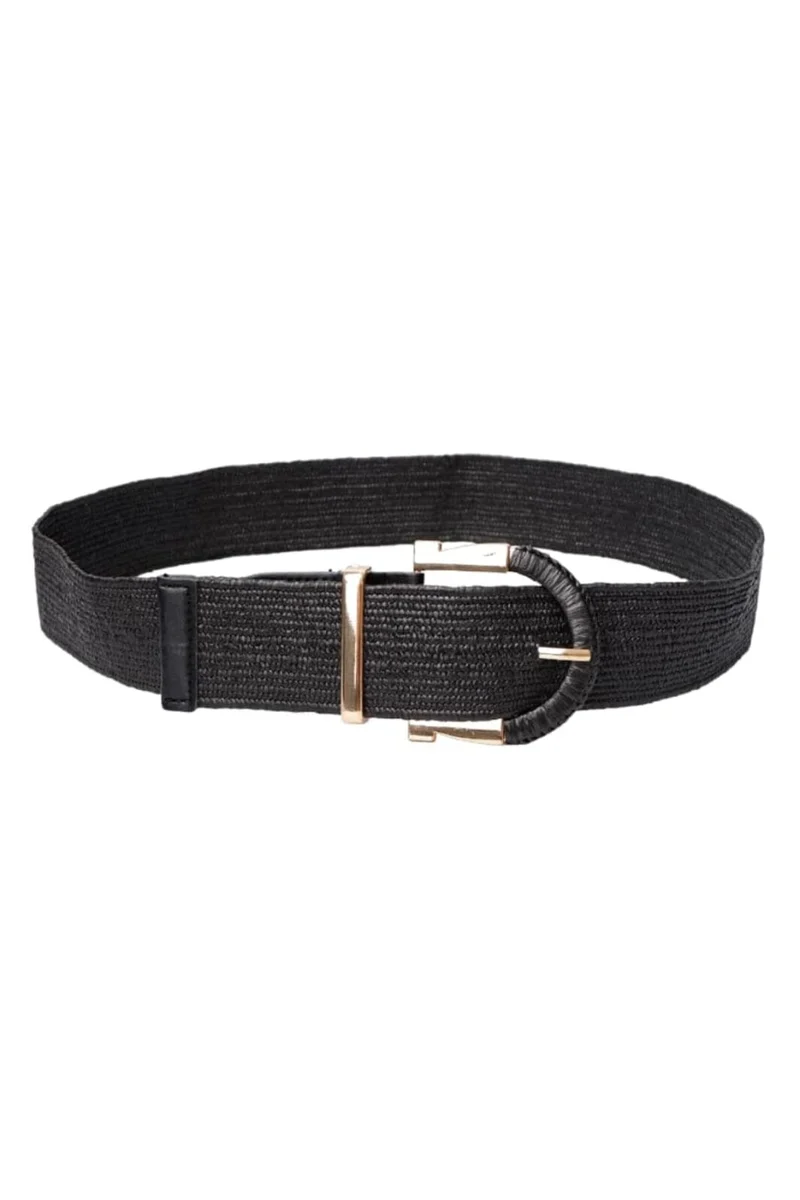 Black Colour - Bcthorne Jute Belt 10323 - Black