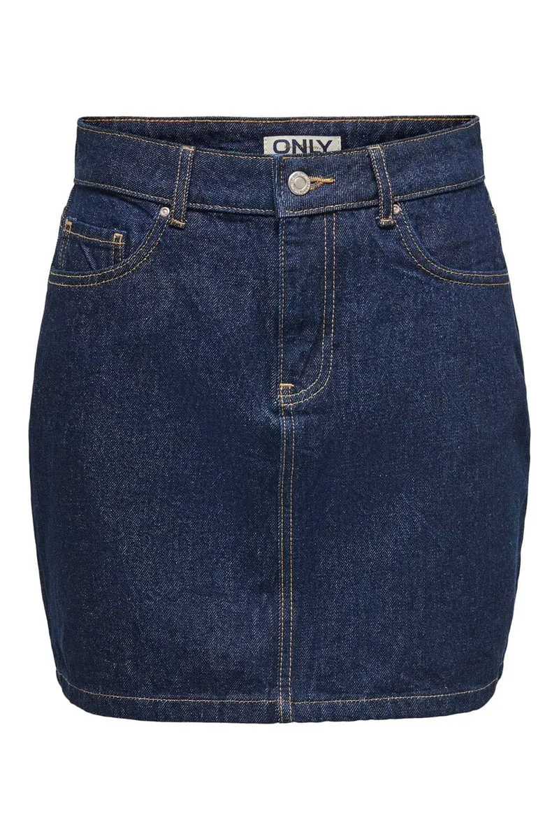 Only - Onlstella Short Skirt Azg - 4854493 Dark Blue Denim