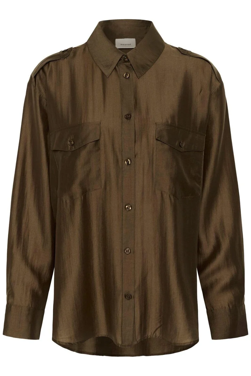Gestuz - Gzsiora Ls Shirt 10911145 - 190916 - Rain Drum