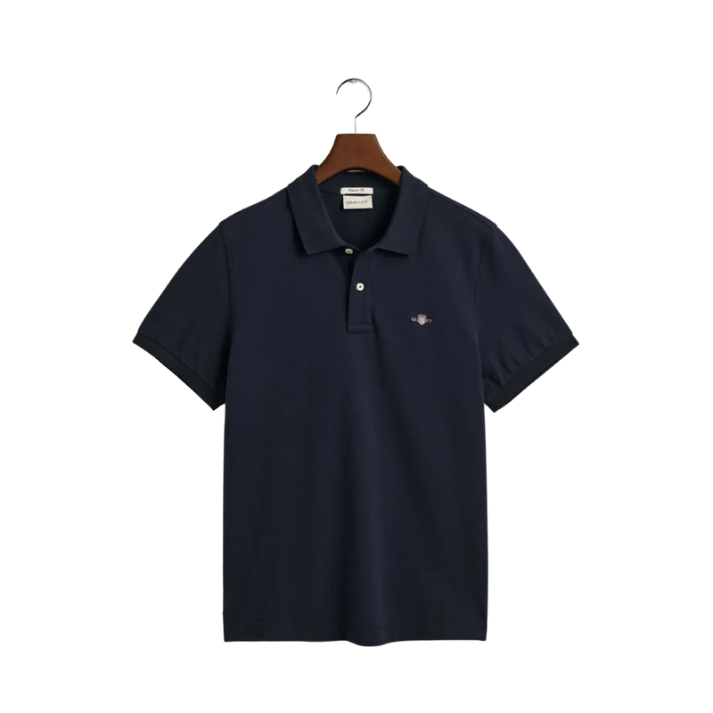 Shield SS Pique Polo - Evening Blue