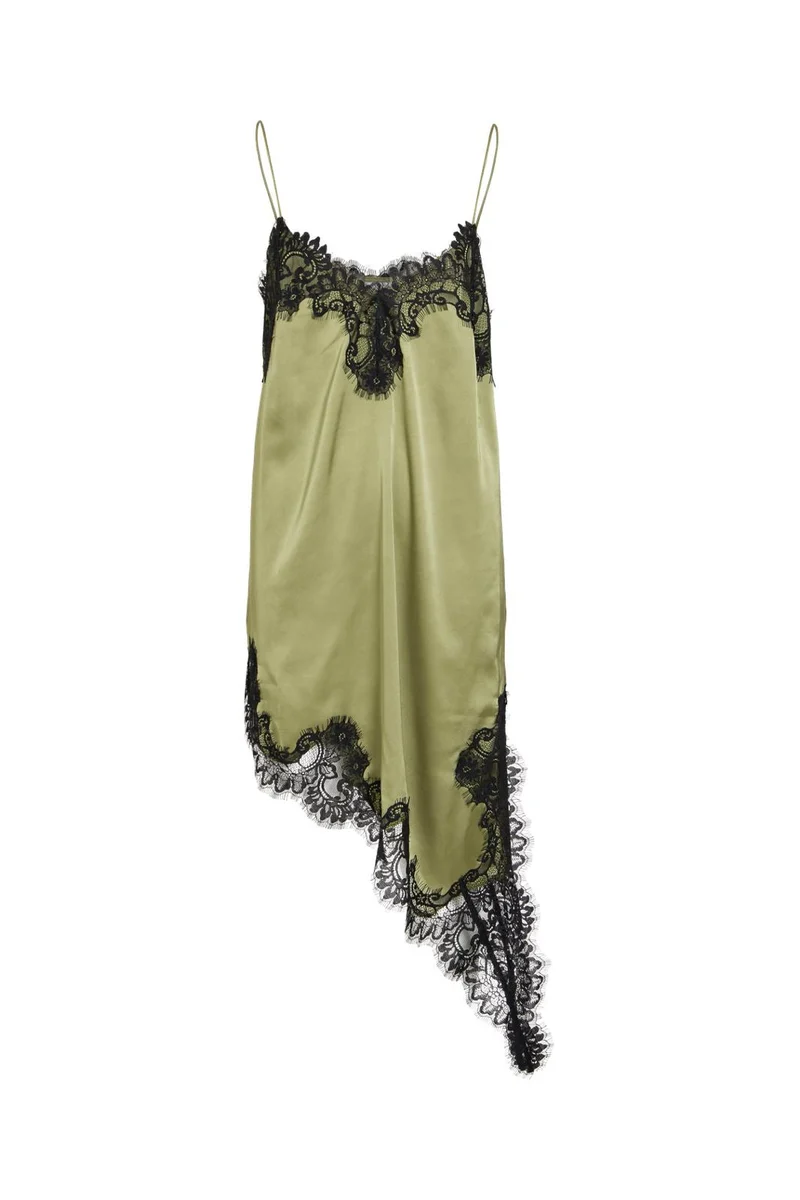 Vila - Vitone S/L Lace Dress - 5164863 Mosstone Black Lace