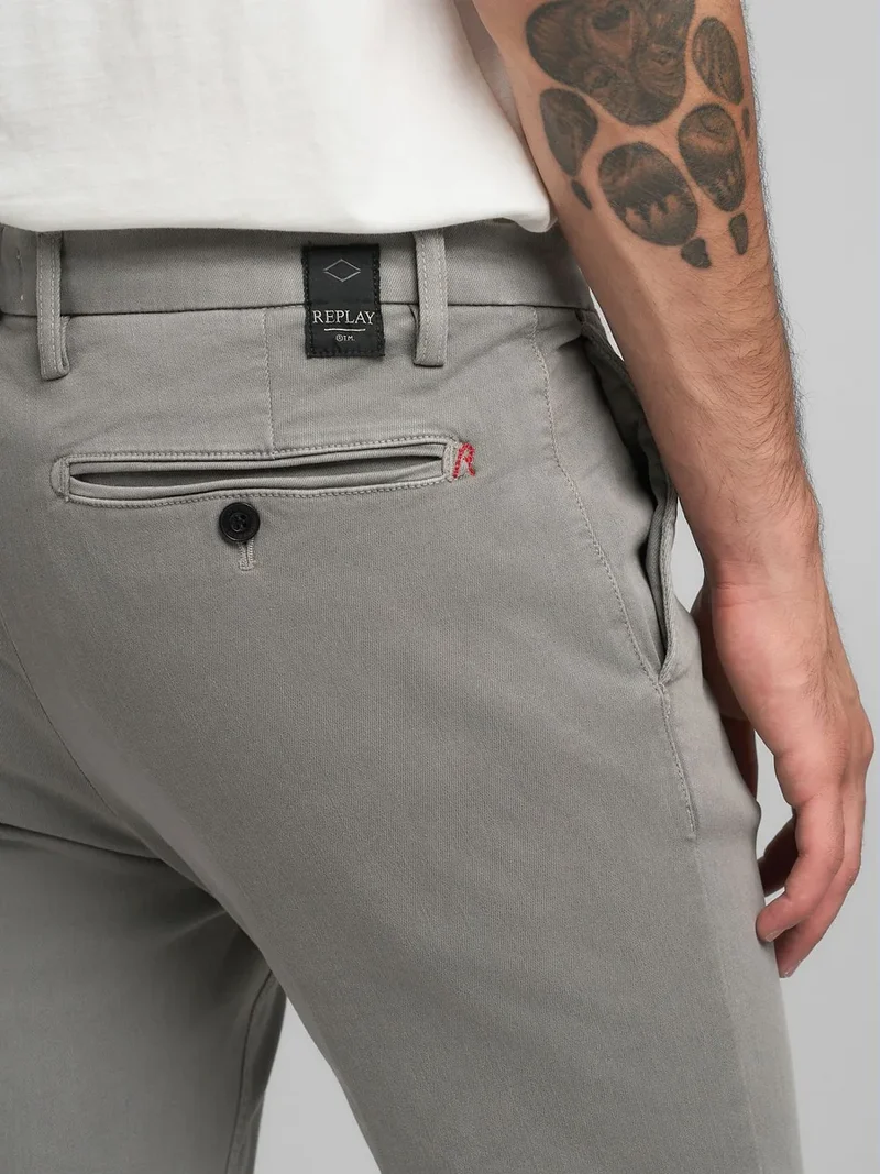 REPLAY Zeumar Hyperflex™ Chino - Warm Grey
