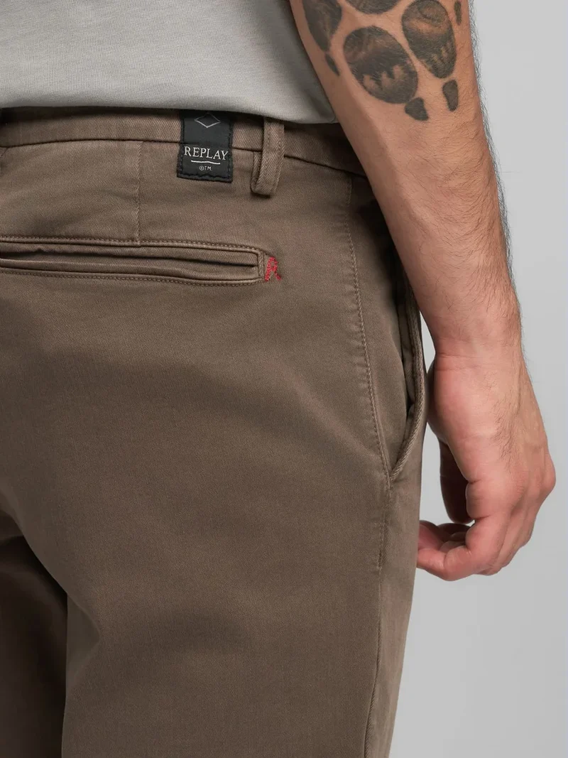 REPLAY Benni Hyperflex™ Chino - Brown