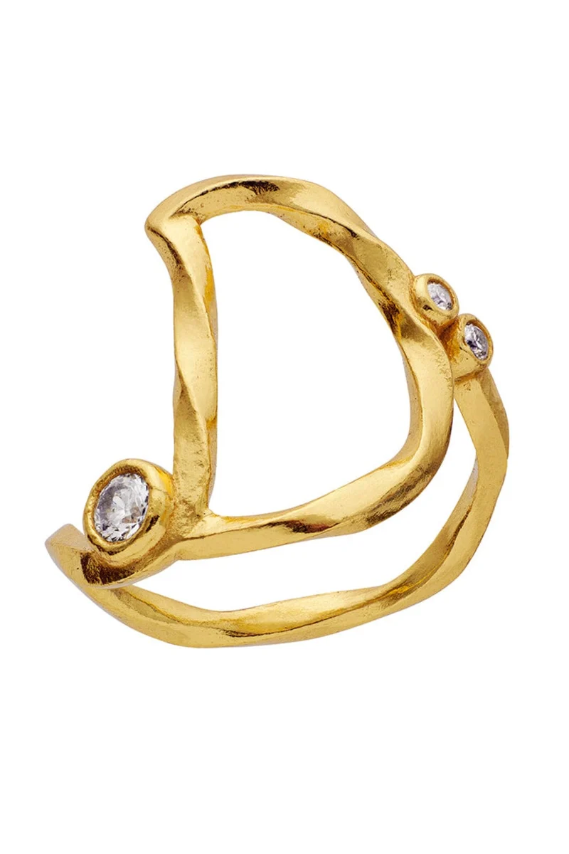 Maanesten - D Alphabet Ring - 4890a