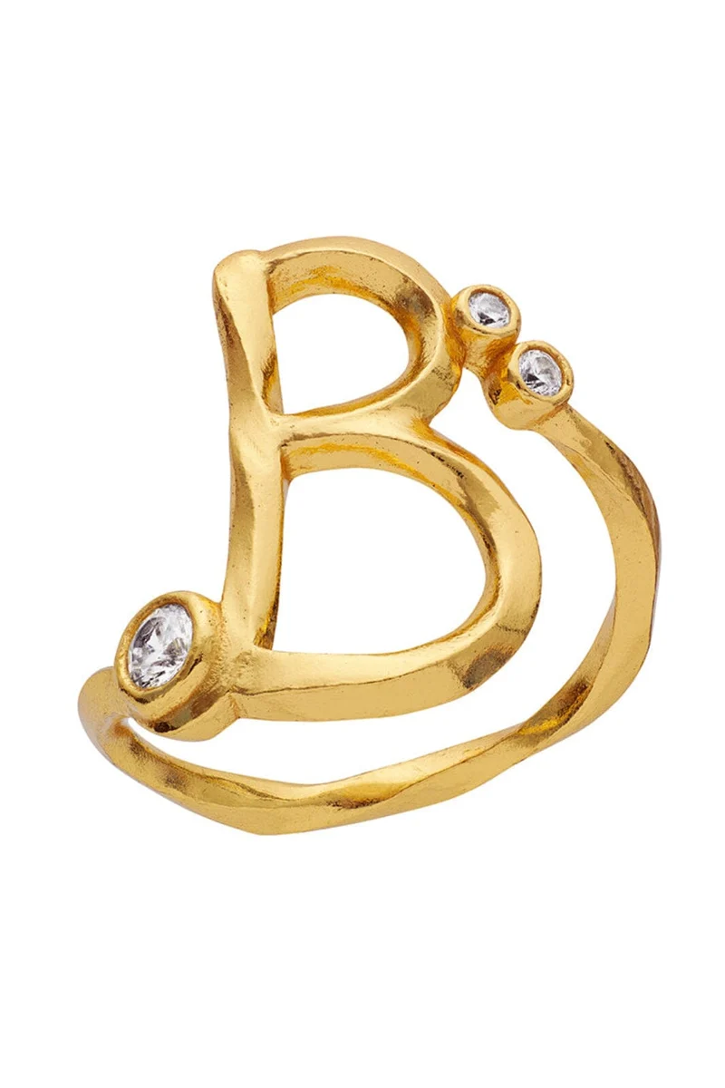 Maanesten - B Alphabet Ring - 4888a