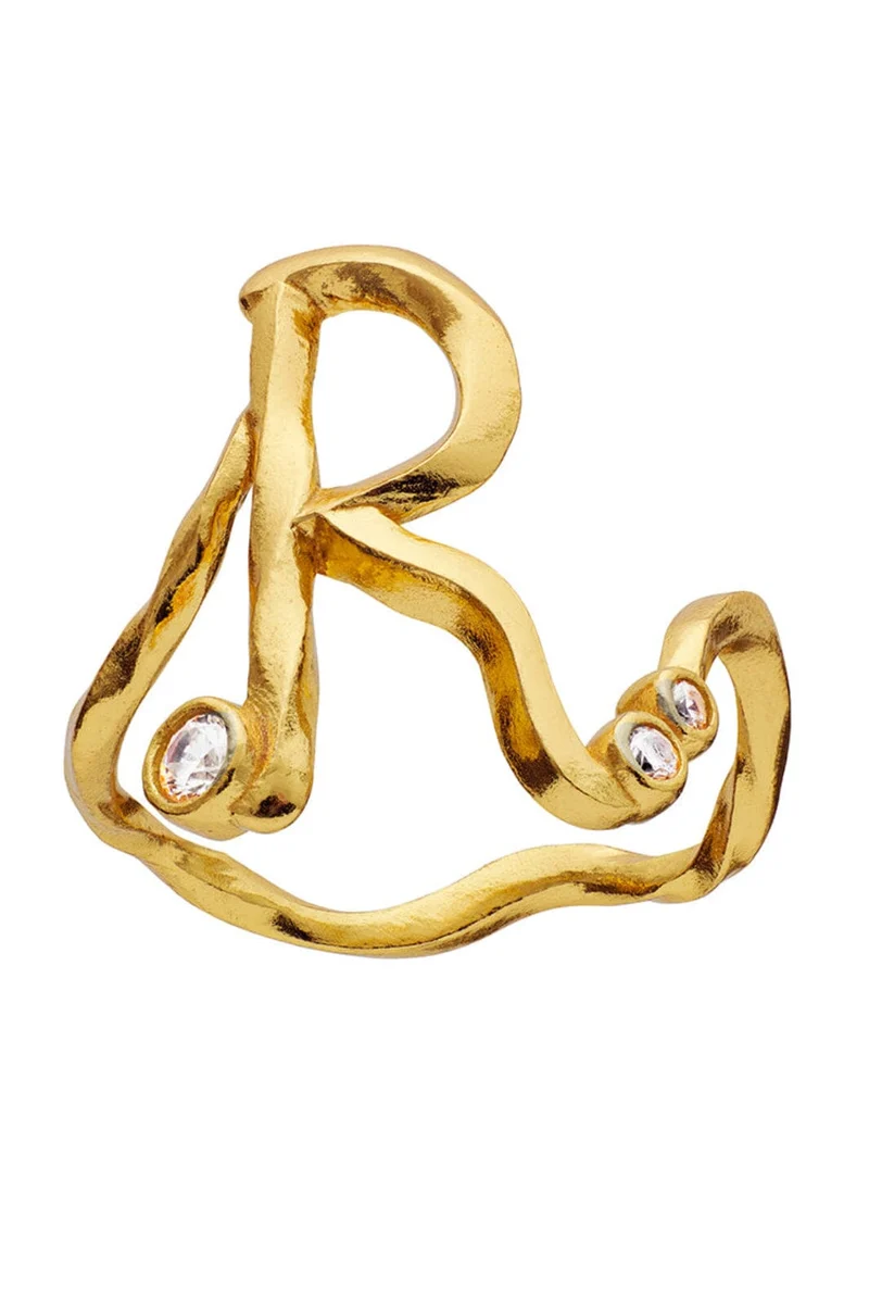 Maanesten - R Alphabet Ring - 4944a