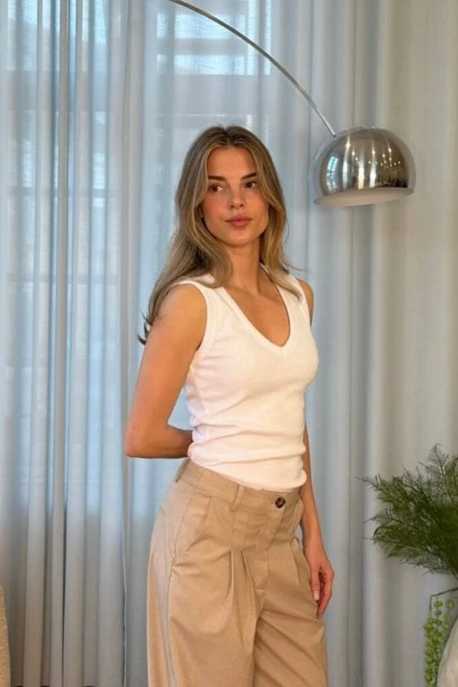 Modström - Igormd V-Neck Top 59651 - 7 - Off White