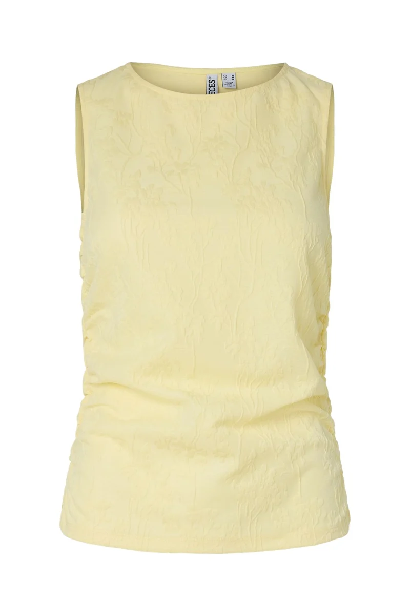 Pieces - Pcallo Sl O-Neck Top Pp - 5048909 French Vanilla