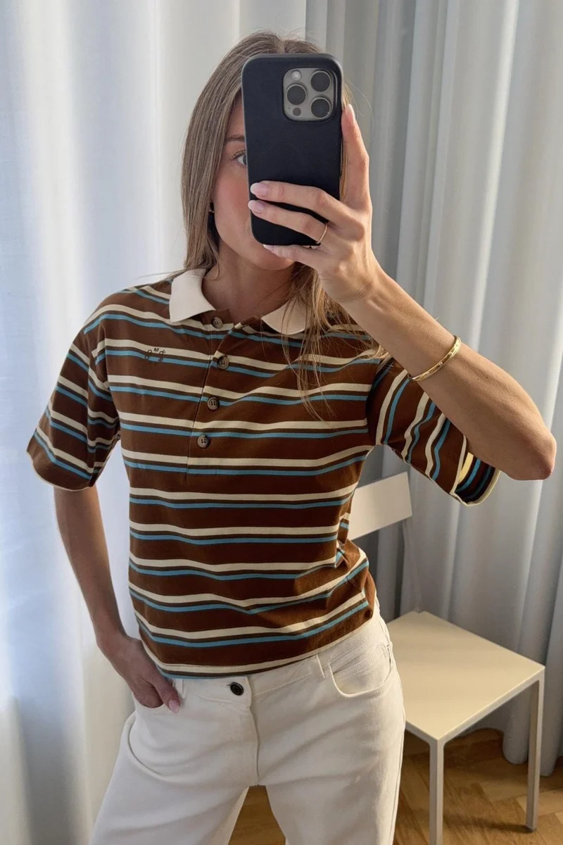 Modström - Stetsonmd Ss Polo 59188 - 11196 - Nuthatch Cream Stripe