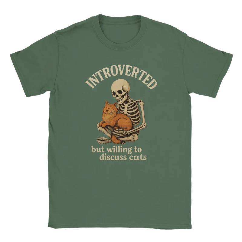 T-shirt Classic - Introverted – But Willing to Discuss Cats