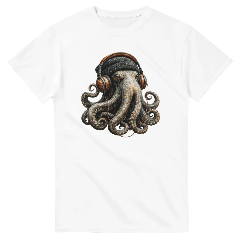 T-shirt - Bläckfisk & Hörlurar