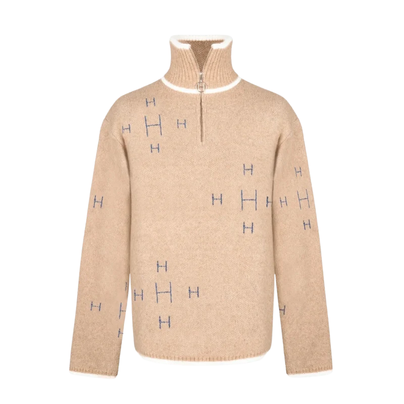 Iben Half Zip - Beige Melange