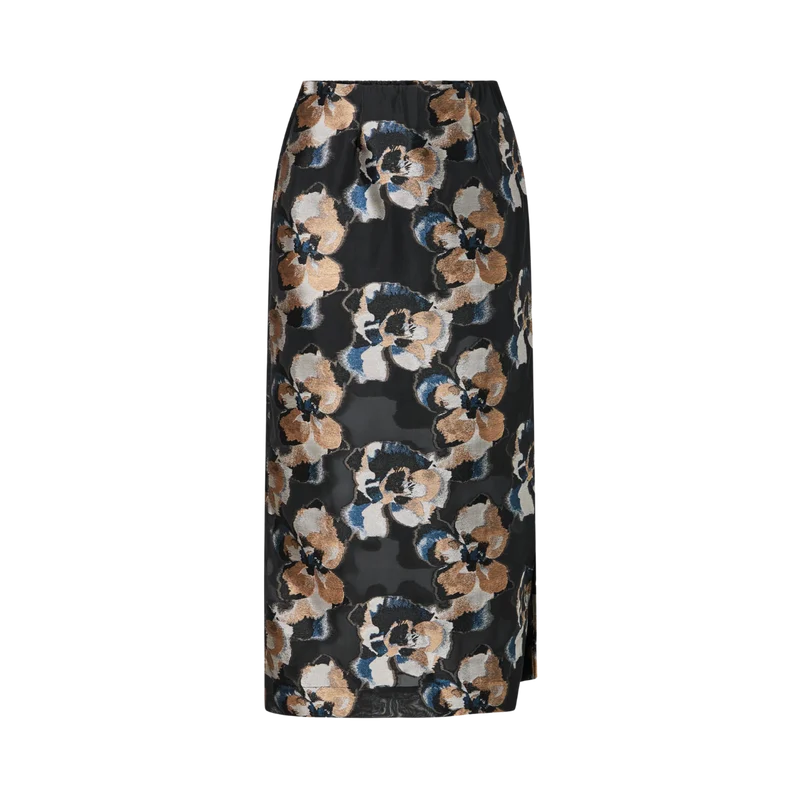 Sanna Midi Skirt - Dark Blooms