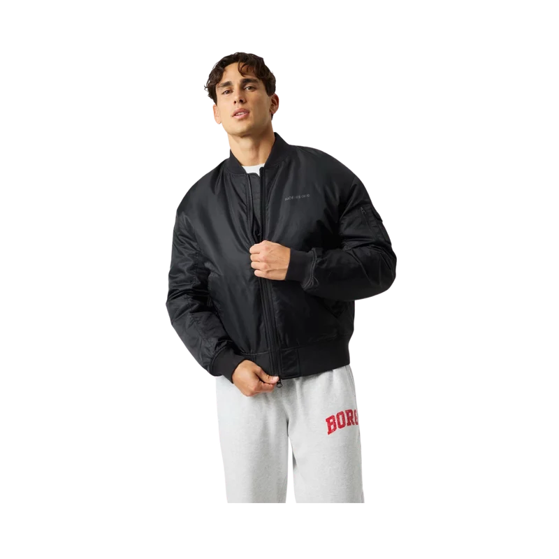 Borg Bomber Jacket - Black Beauty
