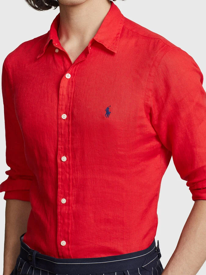 RALPH LAUREN Linen Shirt - Red