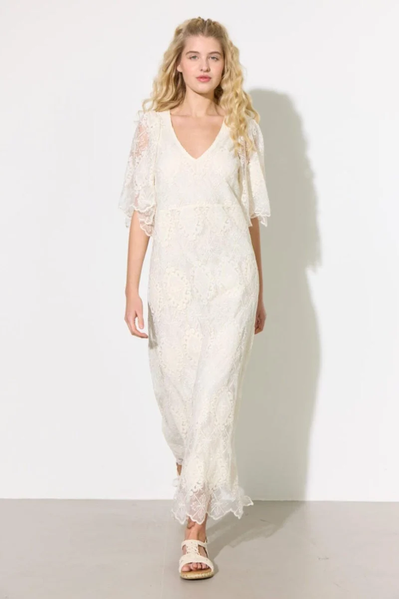 Hunkøn - Lulu Lace Dress 26312 - Cream Lace